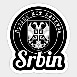 Covjek Mit Legenda - Srbin Srbija Serbia Sticker